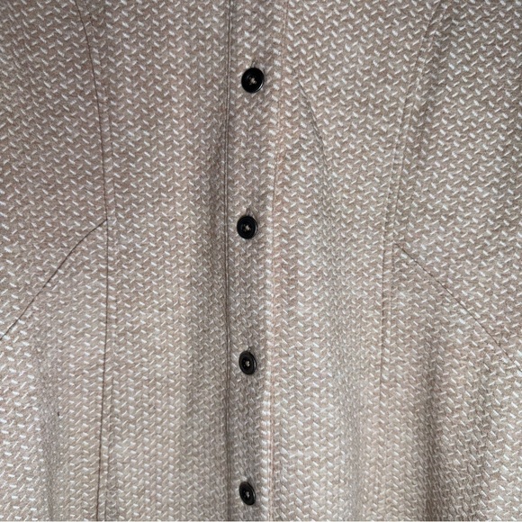 Soft Surroundings Peach/White Button Up Shacket Jacket Blouse - Size M - Picture 7 of 7